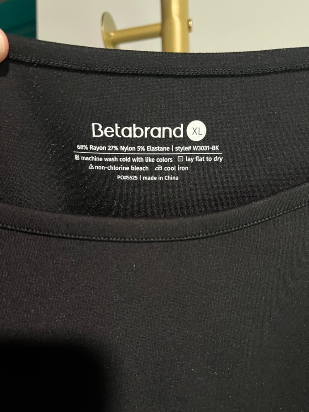 New Betabrand Boxy High Low Short Sleeve Top – Black (XL) - Picture 5 of 9